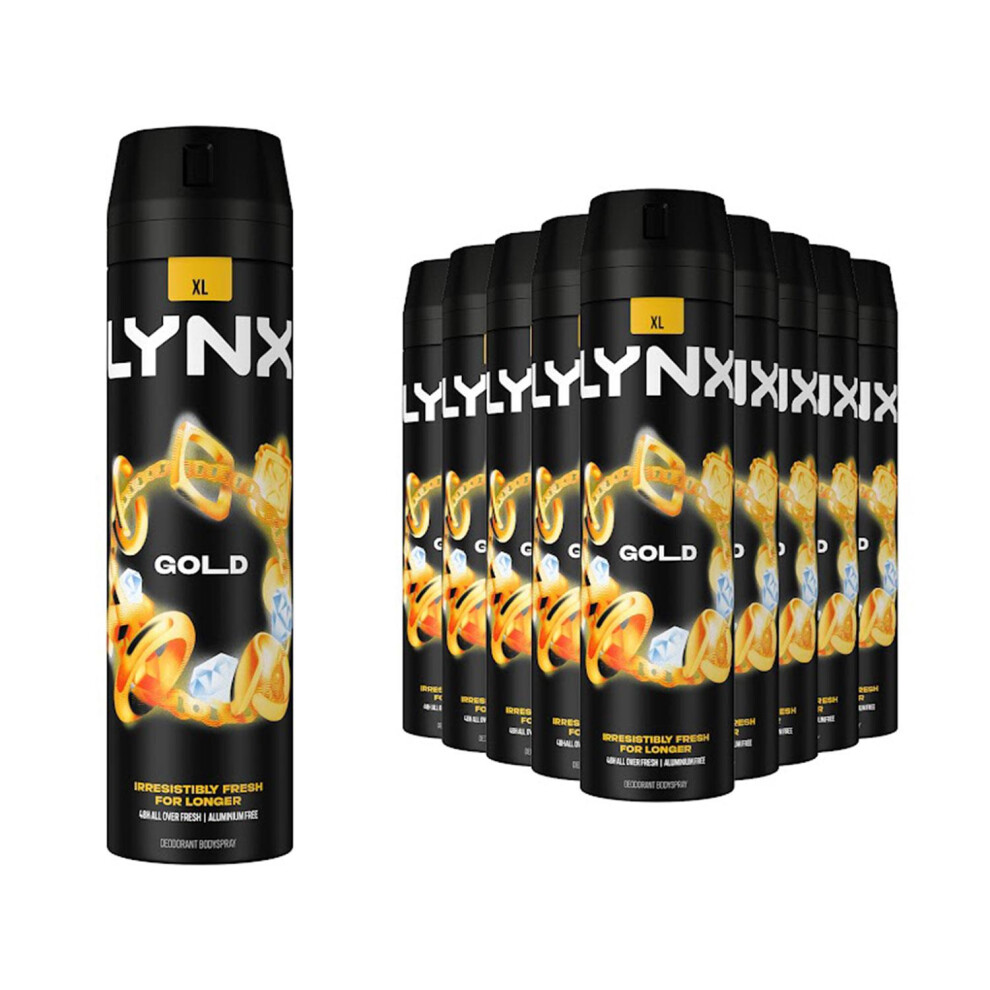 Lynx Men's Black Gold Body Spray Xl 48-Hour Hd Fragrance Deodorant, 200Ml, 12 Pack In - Image 4