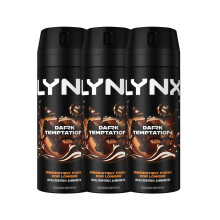 Lynx Body Spray Dark Temptation 48-H High Definition Fragrance Deo, 3x150ml
