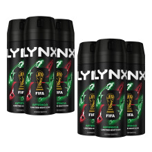 Lynx Body Spray Deodorant, Africa, 6 Pack, 150ml