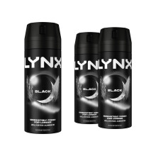 (Buy 3) Lynx Black Body Spray Deodorant 48Hrs High Definition Fragrance 150ml