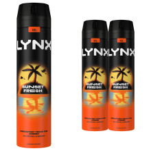 (Buy 3) Lynx Sunset Fresh Deodorant Body Spray 48H Fresh, 250ml