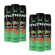 Lynx Jungle Fresh XXL Body Spray 6x250ml - 48H Odour Protection with Zinc Tech (62717860)