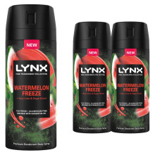 Lynx Men Deodorant Watermelon Freeze with 72Hrs Freshness 150ml, 3 Pack