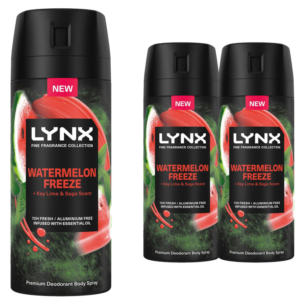 Lynx Fine Fragrance Collection Watermelon Freeze Premium Body Spray Men's Deodor - Image 5