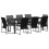 VidaXL vidaXL Garten Essgruppe 9 stk. Schwarz und Anthrazit 2