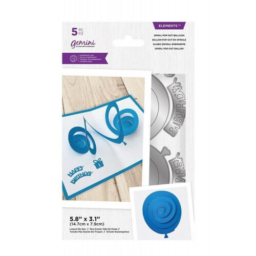 Gemini Elements Metal Die - Spiral Pop-Out Balloon 1