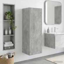 vidaXL Wall-mounted Bathroom Cabinet Concrete Grey 33 x 34.5 x 60 cm