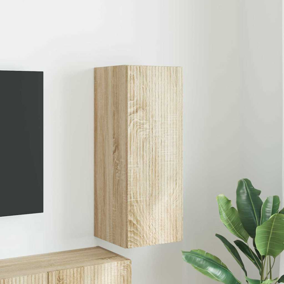 Vidaxl Tv Wall Cabinet Sonoma 30 X 31 X 80 Cm Engineered Wood