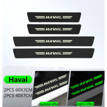 Set van 4 instaplijsten voor auto van koolstofvezel, deurbescherming, sticker, pedaaldecoratie voor Haval