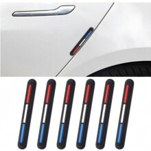Universal Car Door Anti-Collision Strips, Scratch Protection, Soft Durable PVC, Red White Blue, For Easy Installation