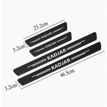 Car Door Sill Protector Stickers, 4 Pieces, Interior Auto Accessories, Durable Scratch Protection for Door Entry Thresholds