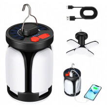 Campinglampe 3600 mAh, 60 LEDs, 6 Modi, klappbare 360-Grad-Panels, IP67 wasserdicht, tragbare Laterne für Outdoor und Zelt