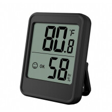 Elektronisches Innenraum-Thermometer und Hygrometer, Mini-Wetterstation mit --Umschalter für Zuhause, Büro und Gewächshaus