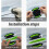8 Pcs Scratch Protection Car Door Handle Stickers, 3D Self-Adhesive Protective Covers, Green 3