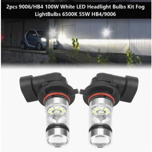 Σετ 2 τεμαχίων λάμπες προβολέων LED HB4 9006 100W εξαιρετικά φωτεινό λευκό για αυτοκίνητο 2