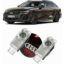 2 stuks deurprojectielichten voor auto’s, welkomstverlichting zonder verkleuring, compatibel met A1 A3 A4 A5 A6 A7 A8 Q3 Q5 Q7 Q8 R8 TT A4L A6L E-Tr