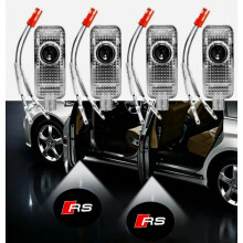 4-Pack Car Door Projector Lights, Compatible with Audi RS A4L A5 A6L A7 A8L Q3 Q5 Q7, Door Welcome and Ambient Lighting