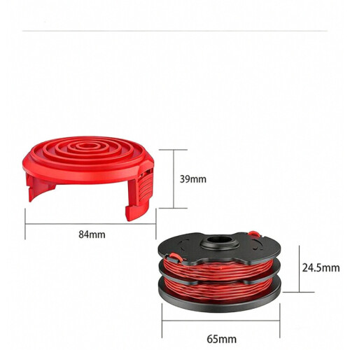 Replacement Trimmer Line Spool for Lawn Mower, 12-Pack with 2 Protective Covers Included, Durable Nylon Cutting Line 1
