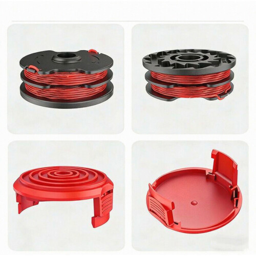 Replacement Trimmer Line Spool for Lawn Mower, 12-Pack with 2 Protective Covers Included, Durable Nylon Cutting Line 2