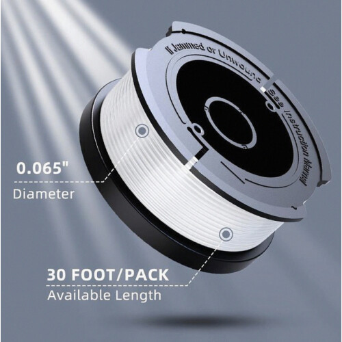 10 Pack String Trimmer Line Compatible with Black and Decker Trimmers, 8 Lines, 2 Covers, 2 Springs 1