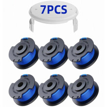 6 bobinas de hilo de repuesto para cortabordes, con tapa y alimentación automática, compatible con recortadoras inalámbricas de 18 V, 24 V y 40 V