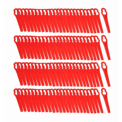 Plastic Lawn Mower Blades, 100 Pack, Durable Replacement Cutting Blades for Clean, Precise Grass Trimming