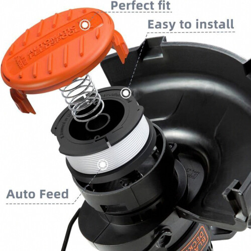 8 Pack Trimmer Line Spool Compatible with Black and Decker String Trimmers, Durable Replacement Spool for Edging and Lawn Care 2
