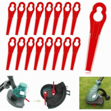 60 Piezas de Repuesto de Hojas de Plástico, Cuchillas para Cortabordes y Recortadora de Césped para Jardín y Césped, Color Rojo