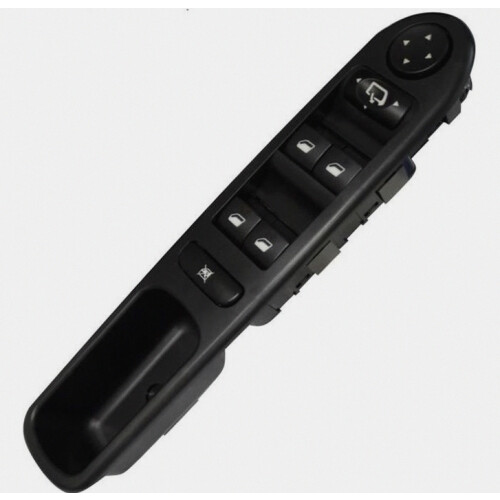 Window Switch Button Compatible with Peugeot 307 2001-2008, 6554.KT Replacement, Black Interior Control Panel