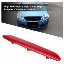 High Level Brake Light for VW Polo 9N 2002-2010, Red Lens Rear Brake Lamp Assembly, Durable Replacement Part