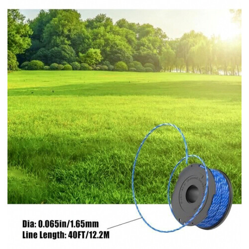 3-Pack Replacement Spools for Grass Trimmer, With 1 Cap, Compatible with GL315 GL350 GL650, Black, Durable Nylon Line 1