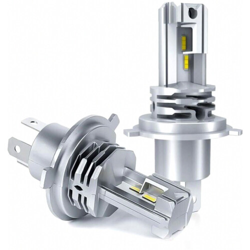 H4 LED Headlight Bulbs, White 6500K, High/Low Beam Conversion Kit for 24V Vehicles, 2-Pack