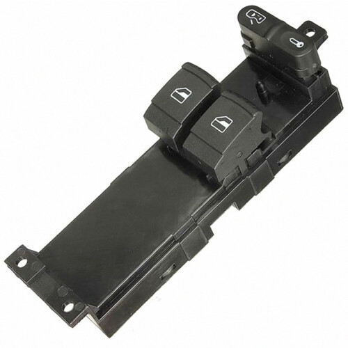 Driver Side Power Window Switch Panel for 2-Door VW Golf MK4, Black, Durable Replacement Part