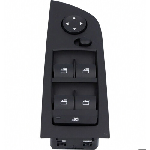 Interrupteur de lève-vitre, commande précise, ABS durable, compatible avec Série 3 E90 E91 2004 à 2011, noir 2