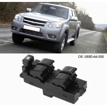 Raamschakelaar voor elektrische raambediening voor Ford Ranger 2006 tot 2012, hoofdschakelaar, vervanging, duurzaam kunststof, zwart, voor de Europe