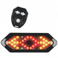 Bike Turn Signals with 32 LEDs, Sound Alarm, Wireless Remote, USB Rechargeable, Handlebar Mounted, Safety Light Set