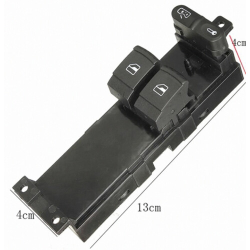 Driver Side Power Window Switch Panel for 2-Door VW Golf MK4, Black, Durable Replacement Part 1
