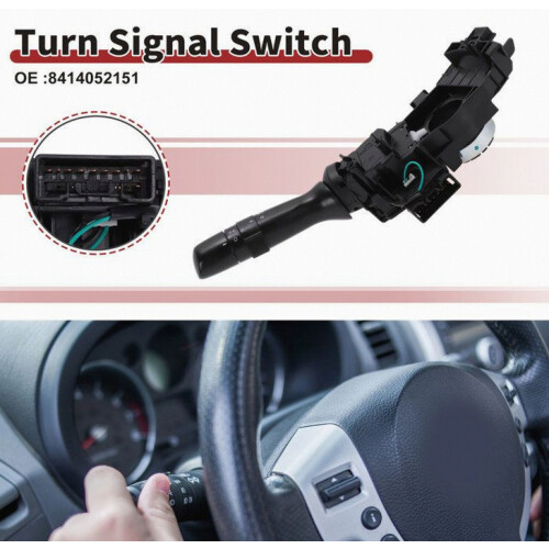 Turn Signal Switch for Toyota Yaris 2007-2012, Multifunction Black Plastic Replacement, 1 Piece 1