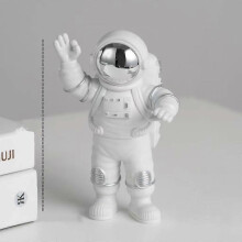 (Type A*Silver) Astronautfigur Skrivbordsdekor Rymdman Leksak Barnfestpresent
