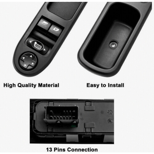 Front Left Electric Window Switch for 207, Main Power Window Control 6554.QC, Driver Side Window Regulator Switch 2