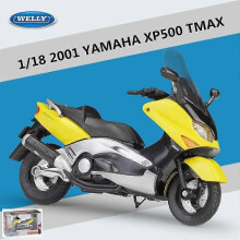 (XP500 Retail Box) Modellino di moto Yamaha XP500 TMAX in lega pressofusa in scala 1:18, giocattolo da collezione per la strada.