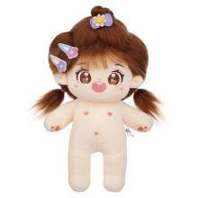 (A) Poupée de chiffon coréenne avec cheveux, cadeau d'anniversaire pour fille