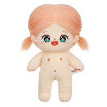 (F) Poupée de chiffon coréenne avec cheveux, cadeau d'anniversaire pour fille