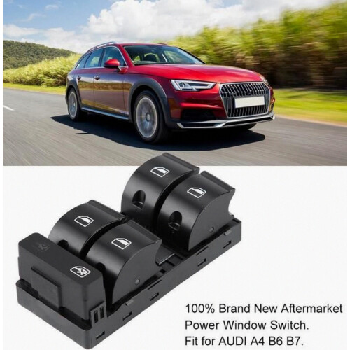 Electric Window Switch Button 8ED95985 for Audi A4 B6 B7, Durable Replacement Interior Control Panel Switch 1