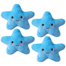 (blue) 4-pack söta stjärnplyschpigga tuggleksaker