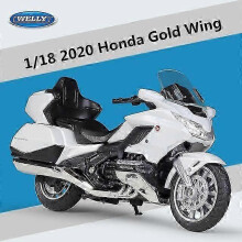 (White foam box) 1:18 Honda Gold Wing Touring motorcykelmodell i legering, leksakssamling, present till barn