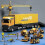 (A) Alloy Engineering Bulldozer-Kran-Bagger-Turmlaster-Set für Kinderspielzeugautos 5
