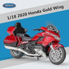 (Red foam box) 1:18 Honda Gold Wing Touring motorcykelmodell i legering, leksakssamling, present till barn