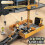 (A) Alloy Engineering Bulldozer-Kran-Bagger-Turmlaster-Set für Kinderspielzeugautos 3