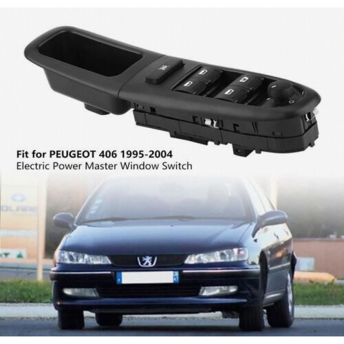Left Driver Side Power Window Switch for 406 1995-2004 Black Electric Window Control Button 2